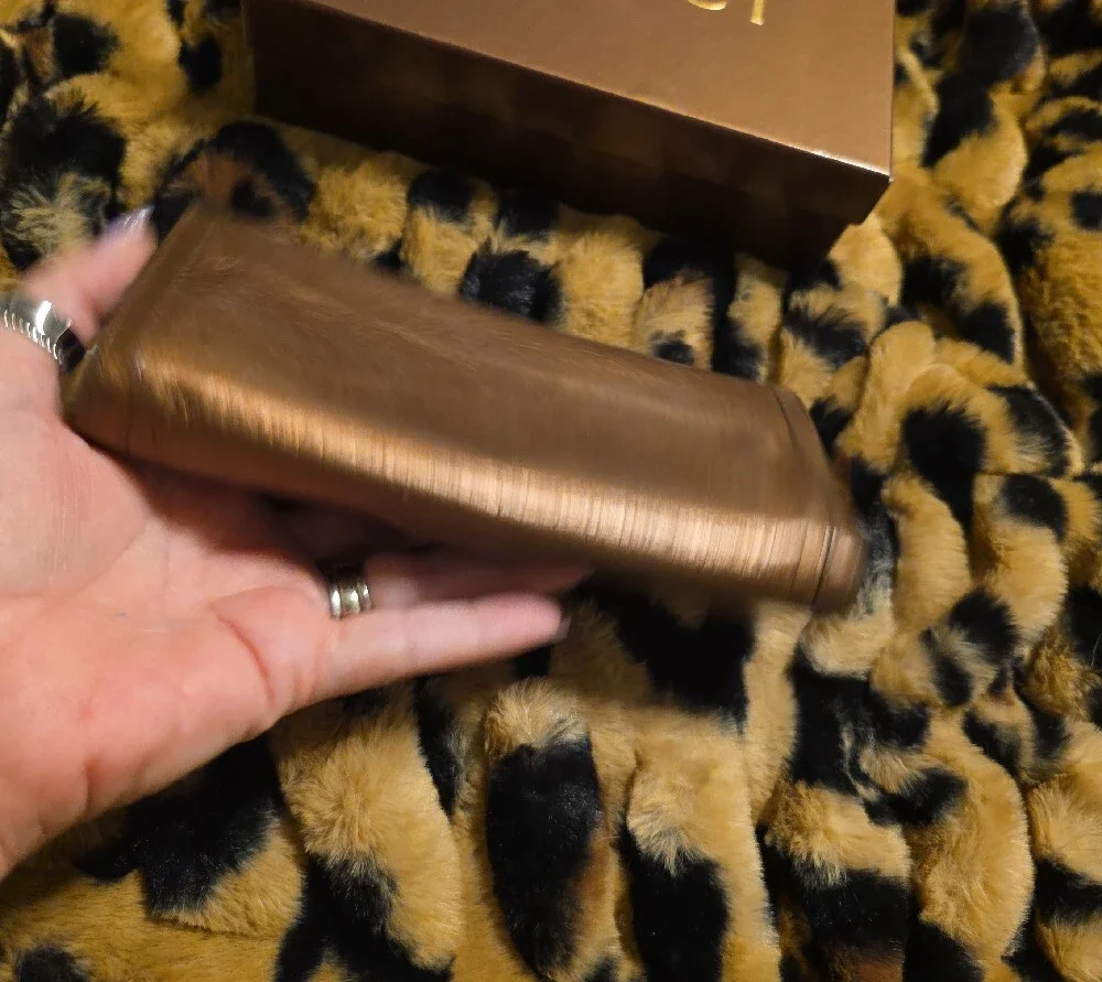 Gucci Metallic Brown Leather Continental Wallet with Double G